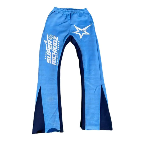 Star Letter Printed Pants Casual Pants Mens and Womens Hip Hop Sports Pants Wide Size Sports Pants